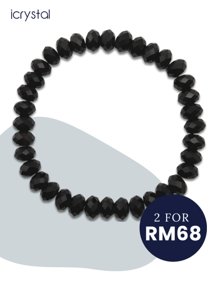 Black Onyx Stacked Cutting Bracelet