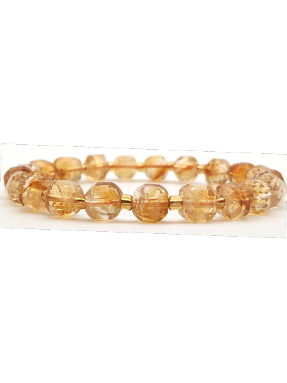 Citrine Cube Bracelet