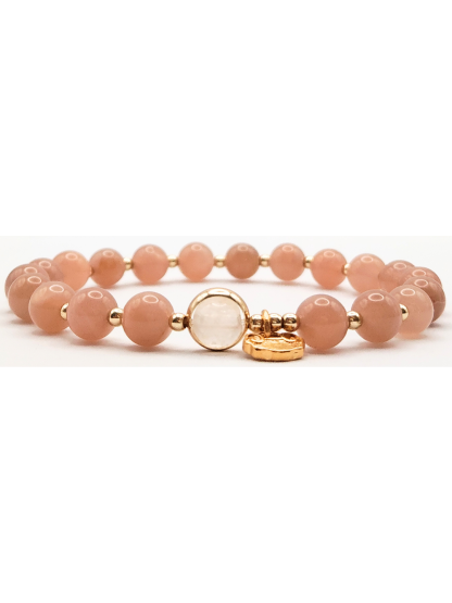 Sunstone with Lock Design Bracelet