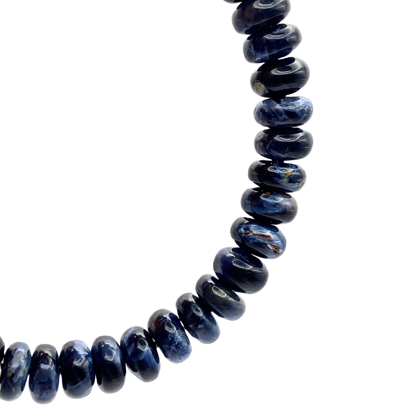 High Grade Blue Pietersite Stacked Bead Bracelet