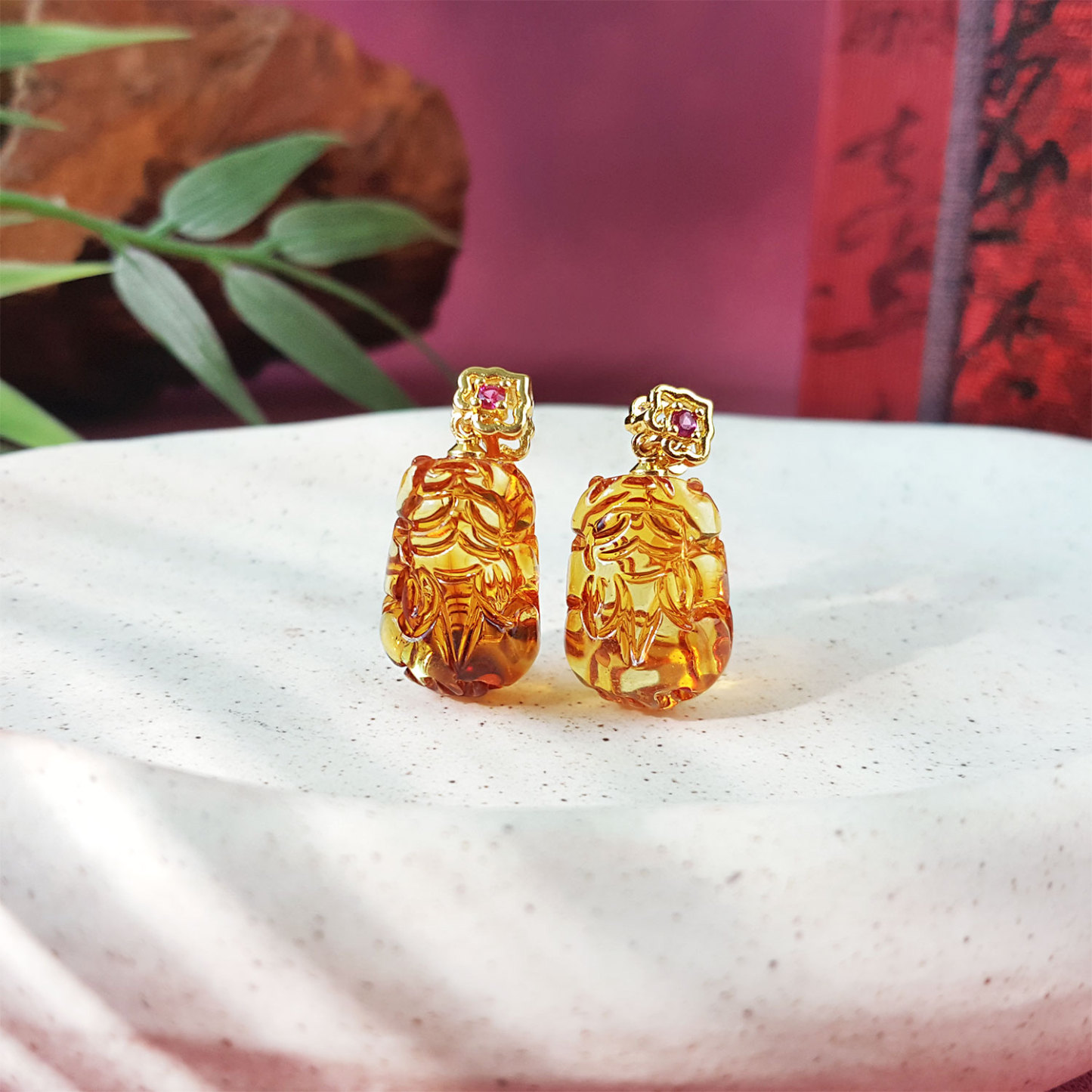 21 July - Piebald Amber Pixiu Pendant