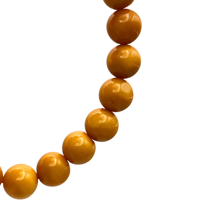 Aged Beeswax Amber Bracelet