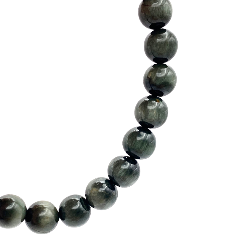 Cat's Eye Green Rabbit Hair Rutilated Bracelet