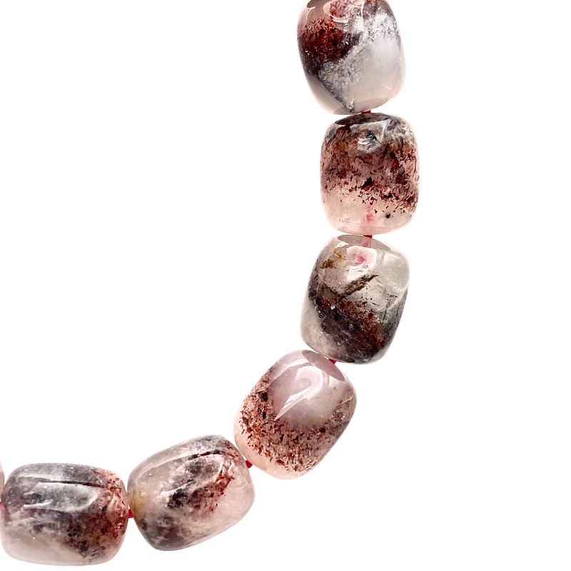 Super Seven Golden Strawberry Barrel Bracelet