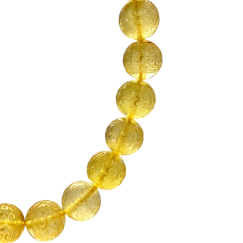 Beeswax Amber Carving Bracelet