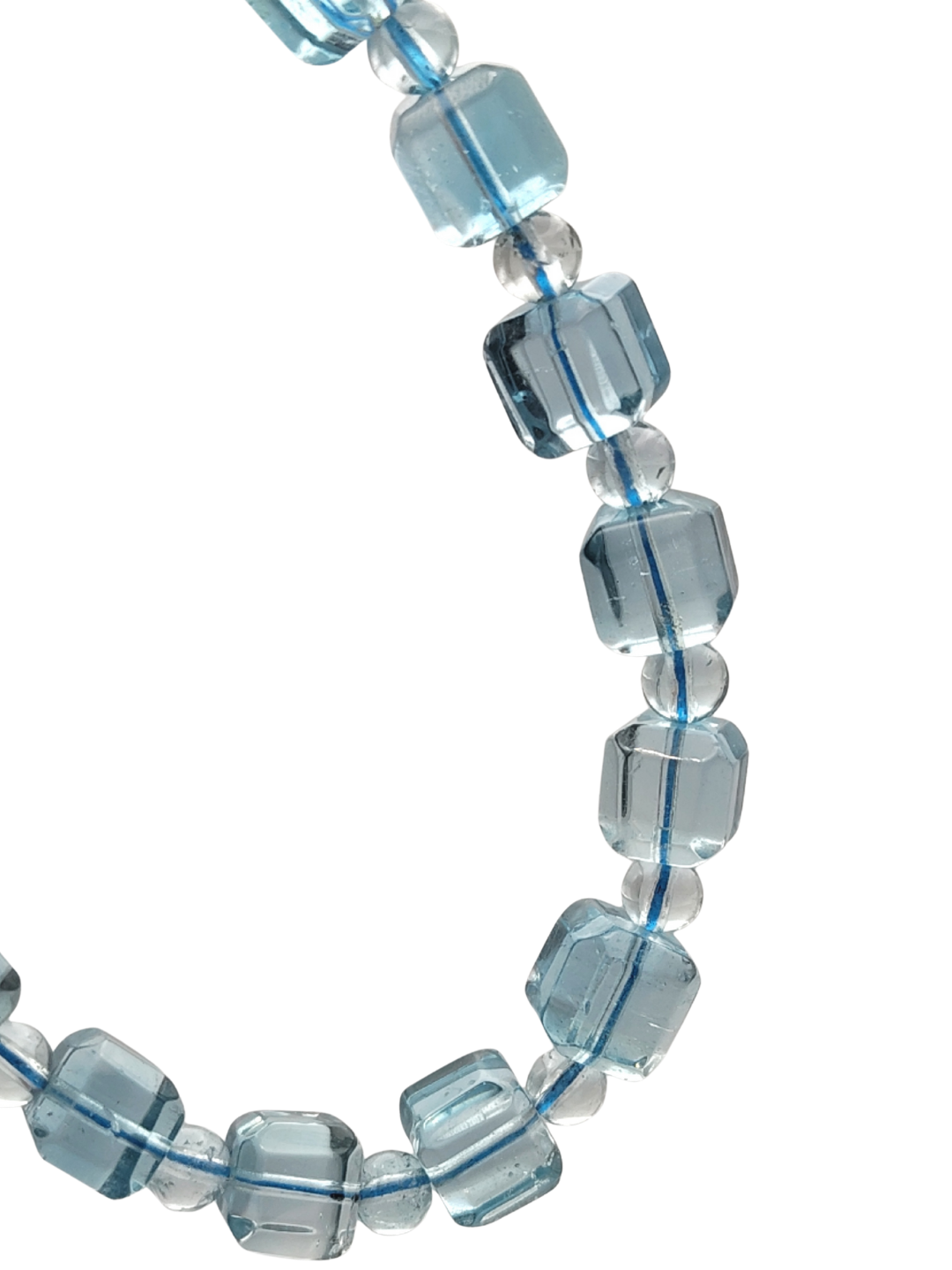 High Grade USA Blue Topaz Cube Bracelet