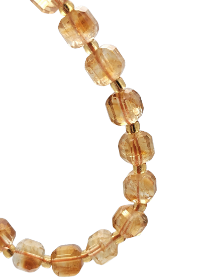 Citrine Cube Bracelet