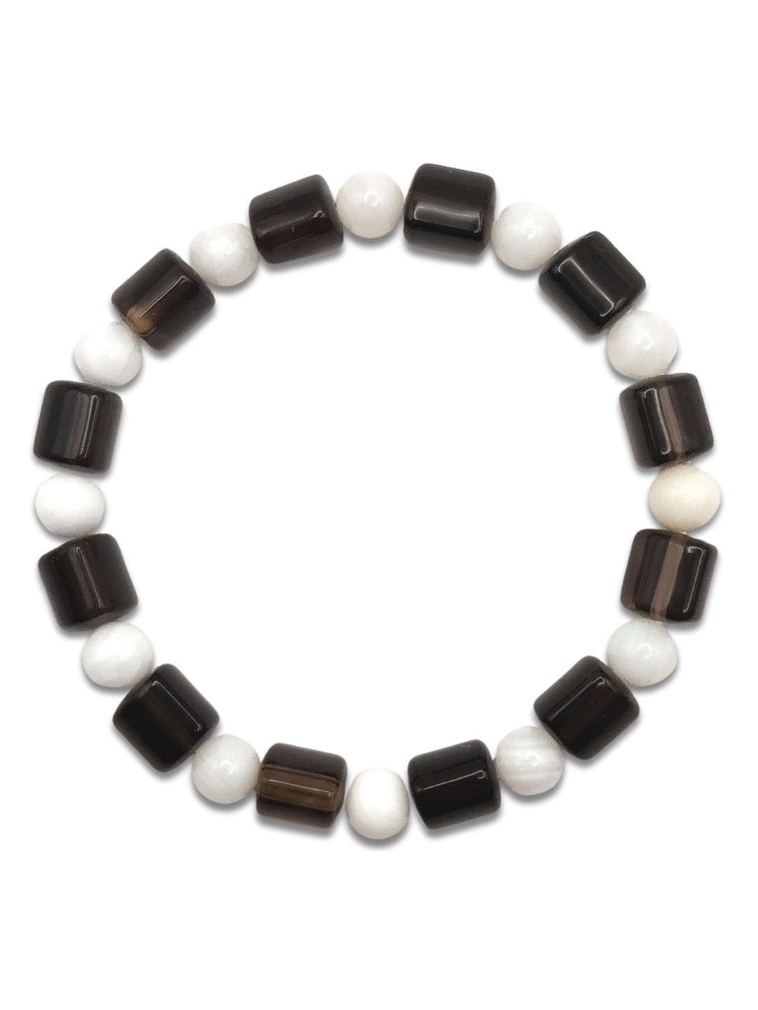 Smoky + White Agate DIY Bracelet