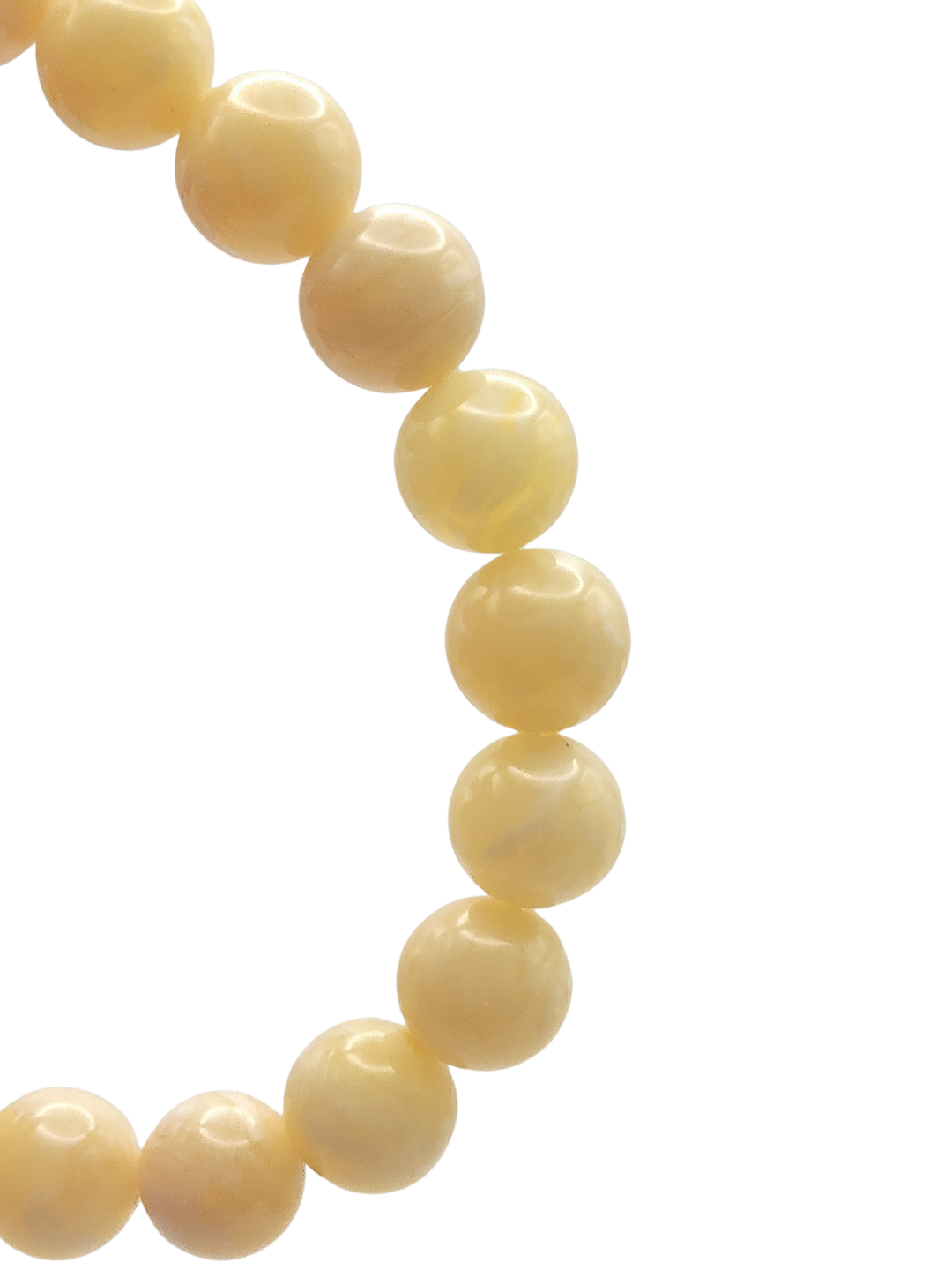 Rusia White Flower Beeswax Drum Bracelet