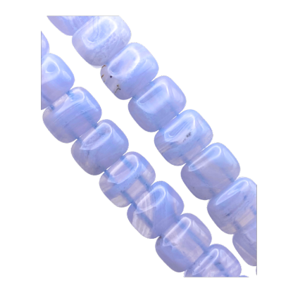 Blue Lace Agate Oval Flat Bracelet