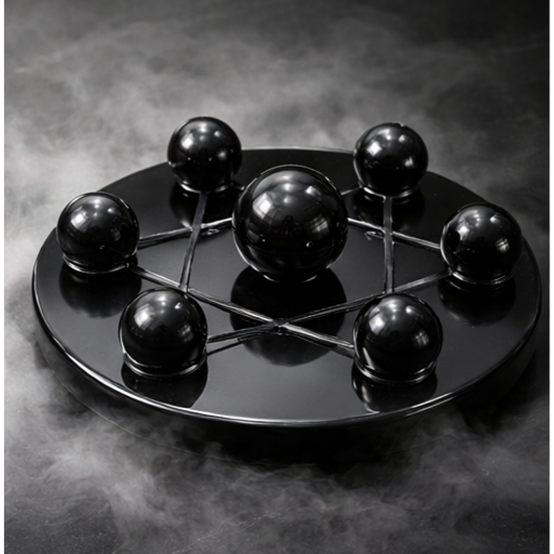 Obsidian Seven Star with Obsidian Base - 6cm