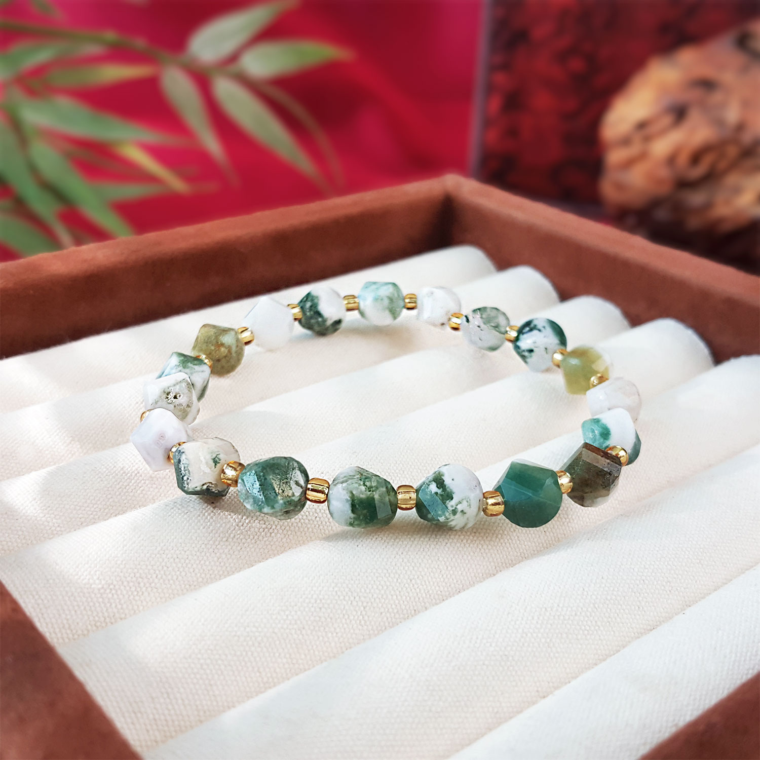 8 July - Moss Agate Shape Bracelet