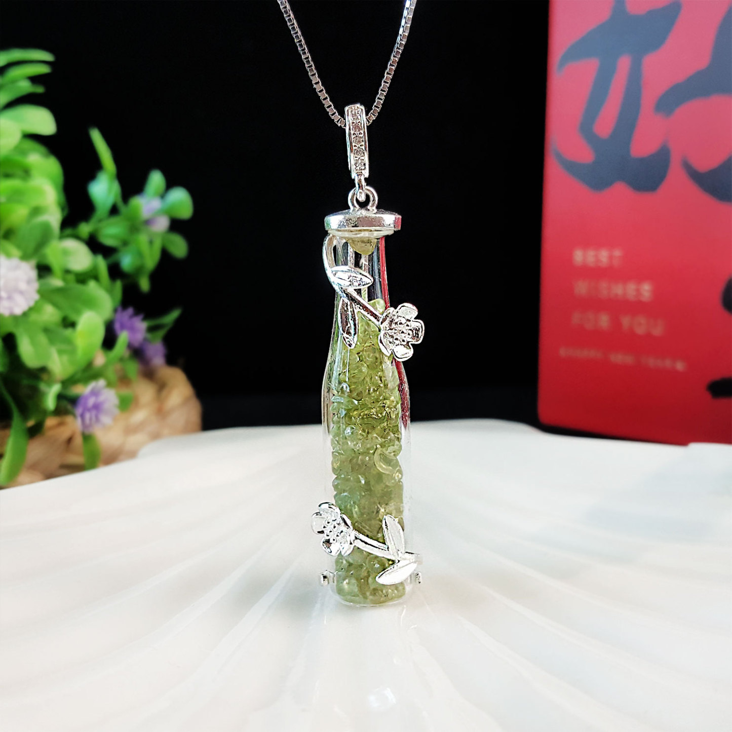 24 July - Peridot Wishing Pendant