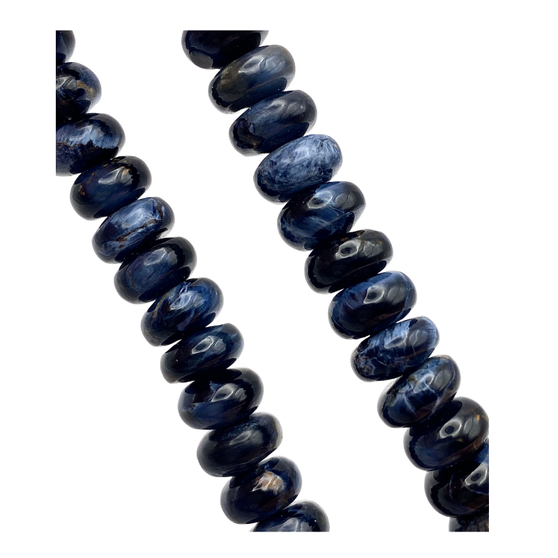 High Grade Blue Pietersite Stacked Bead Bracelet