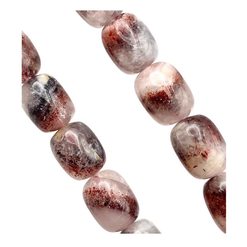 Super Seven Golden Strawberry Barrel Bracelet