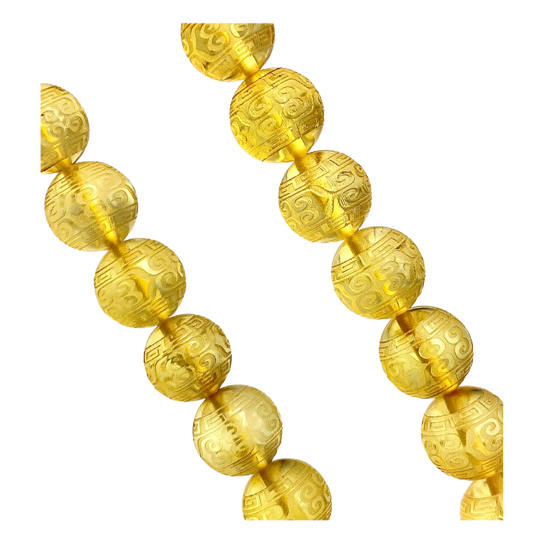 Beeswax Amber Carving Bracelet