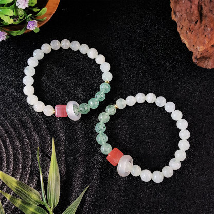 3 July - Pakistan Onyx & Green Strawberry Stone Dsign Bracelet
