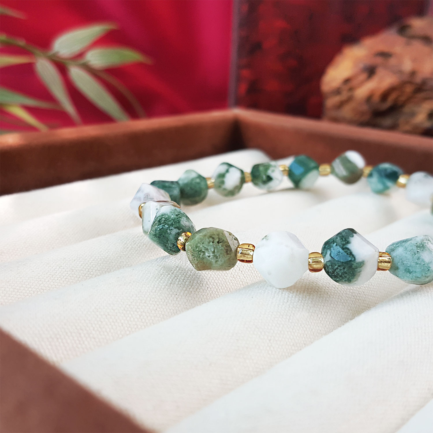 8 July - Moss Agate Shape Bracelet