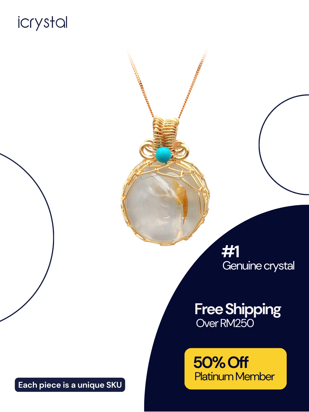 White Azeztulite Pendant