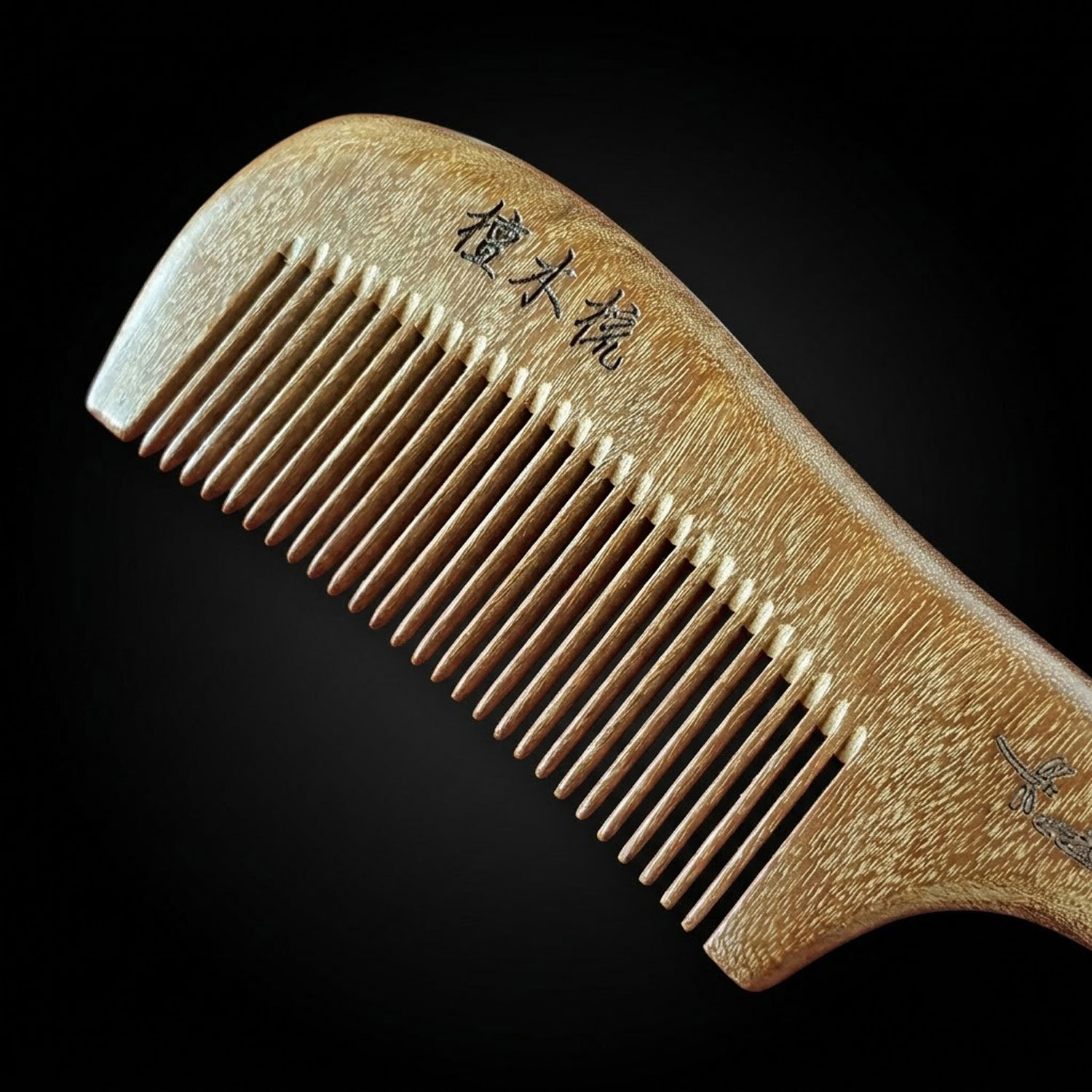 13 July Golden Sandol Wood Comb with Gift Box