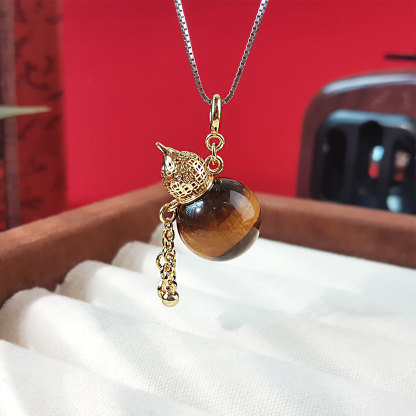 22 July - Yellow Tiger Eyes Hulu Pendant