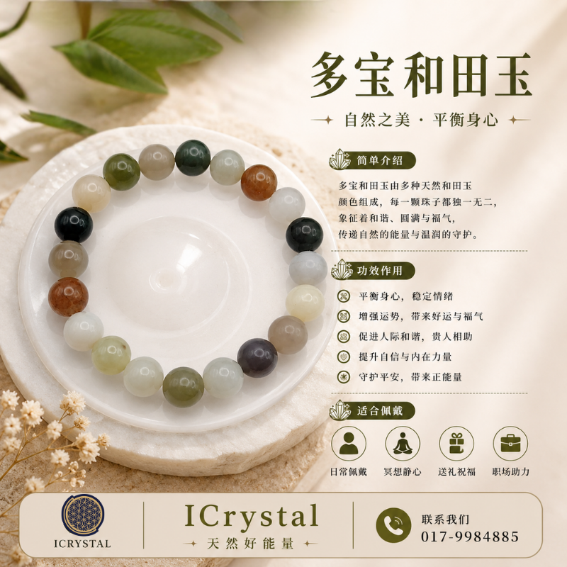 Mix Hetian Jade Bracelet