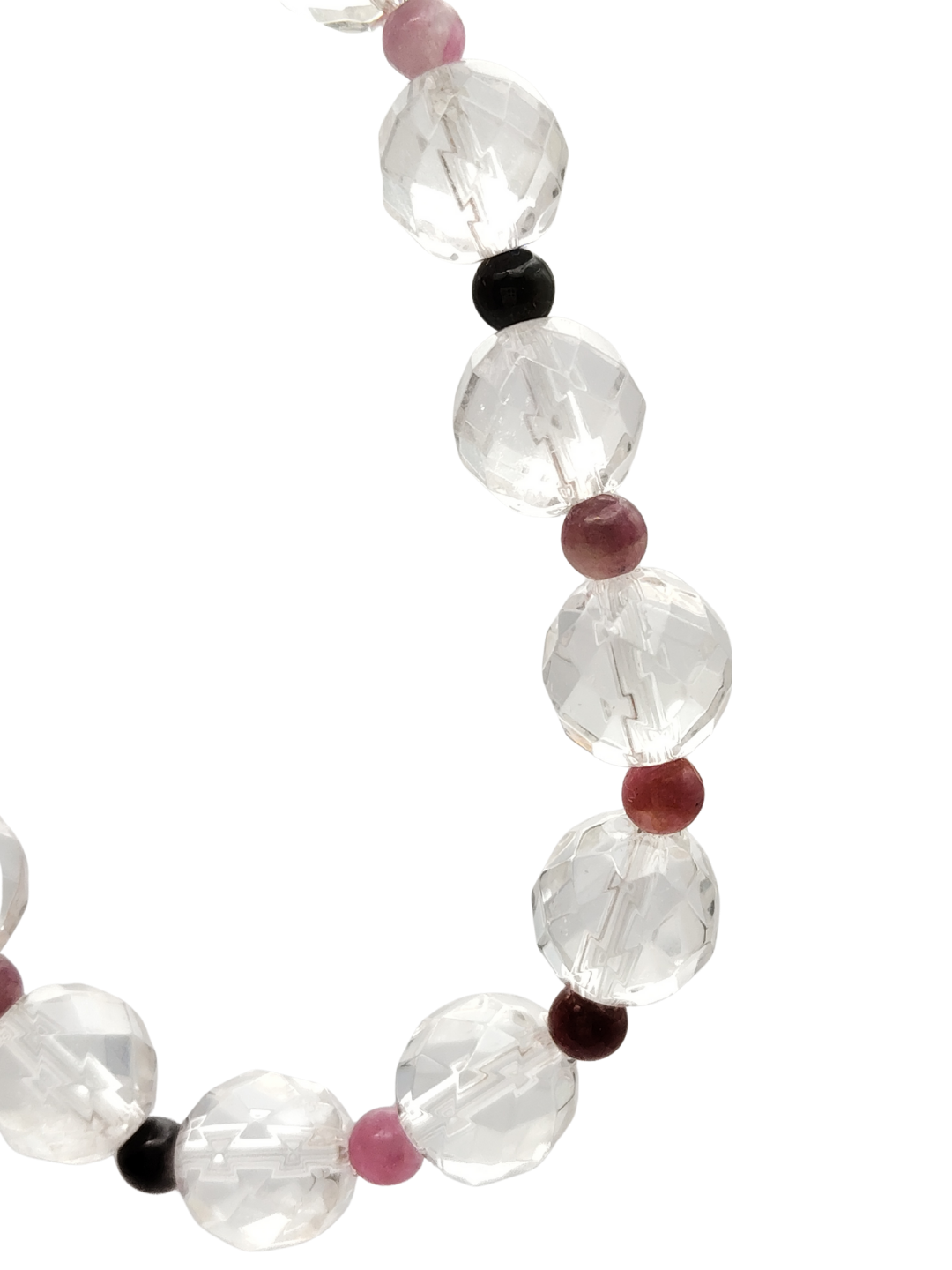 Clear Quartz With Colour Tourmaline Design Bracelet