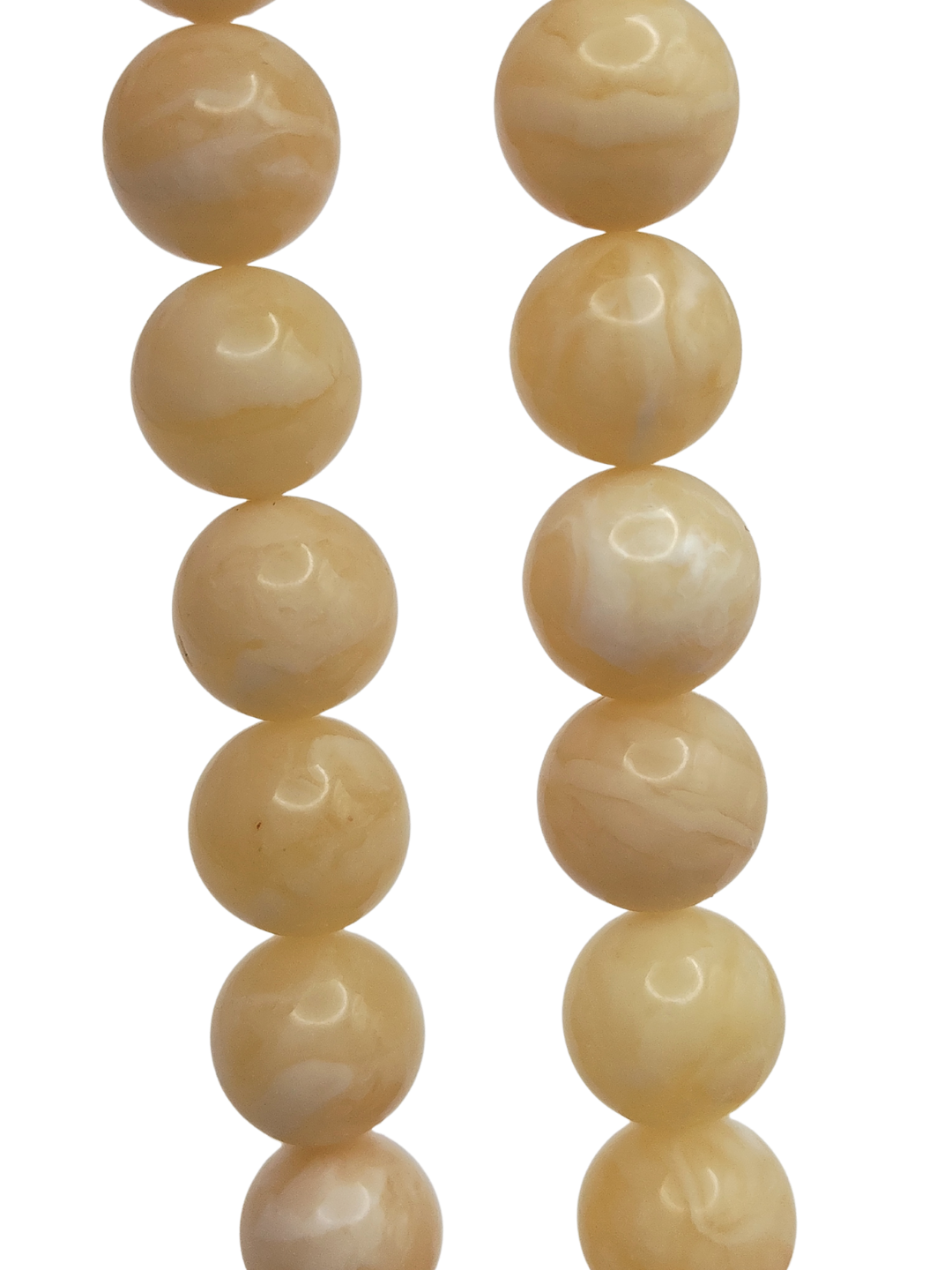 Rusia White Flower Beeswax Drum Bracelet