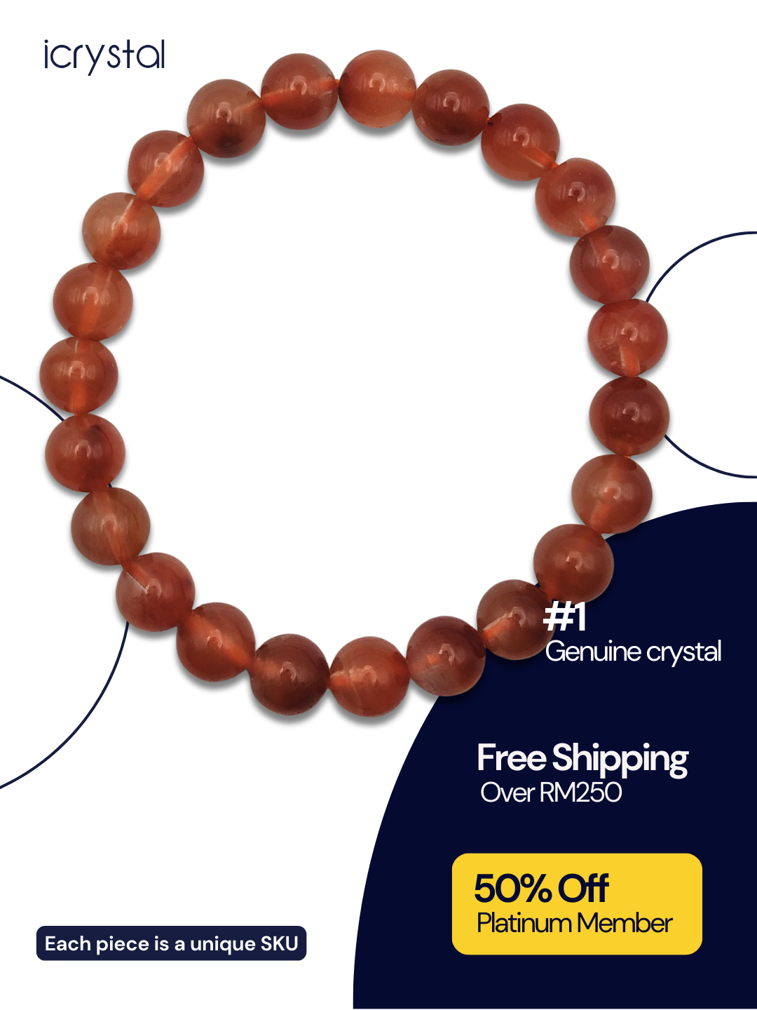 Red Rabbit Rutilated Bracelet