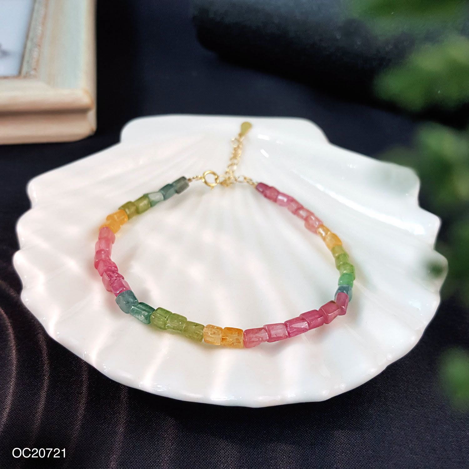 Colour Tourmaline with Hook Bracelet