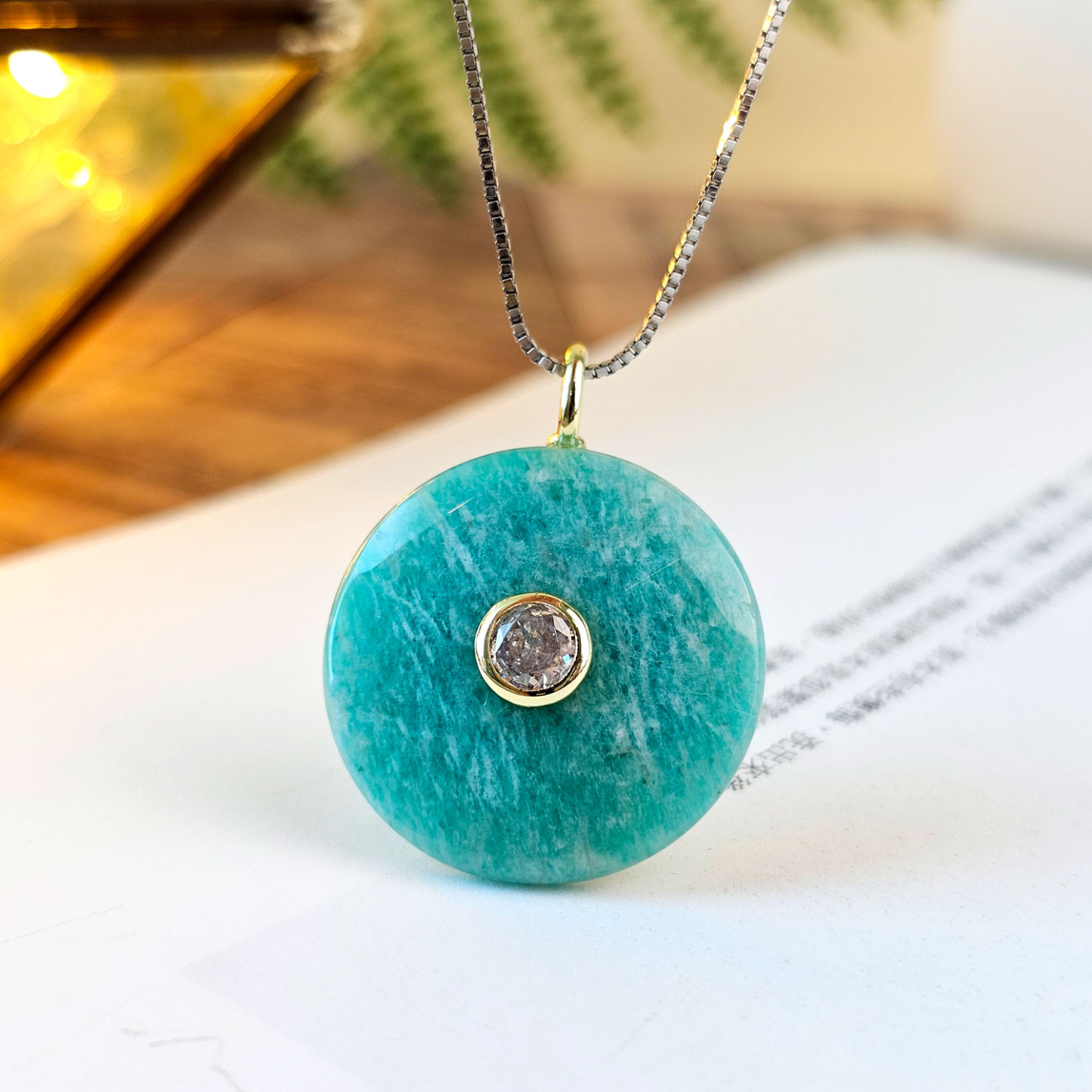 Mix Crystal Peace Buckle Pendant