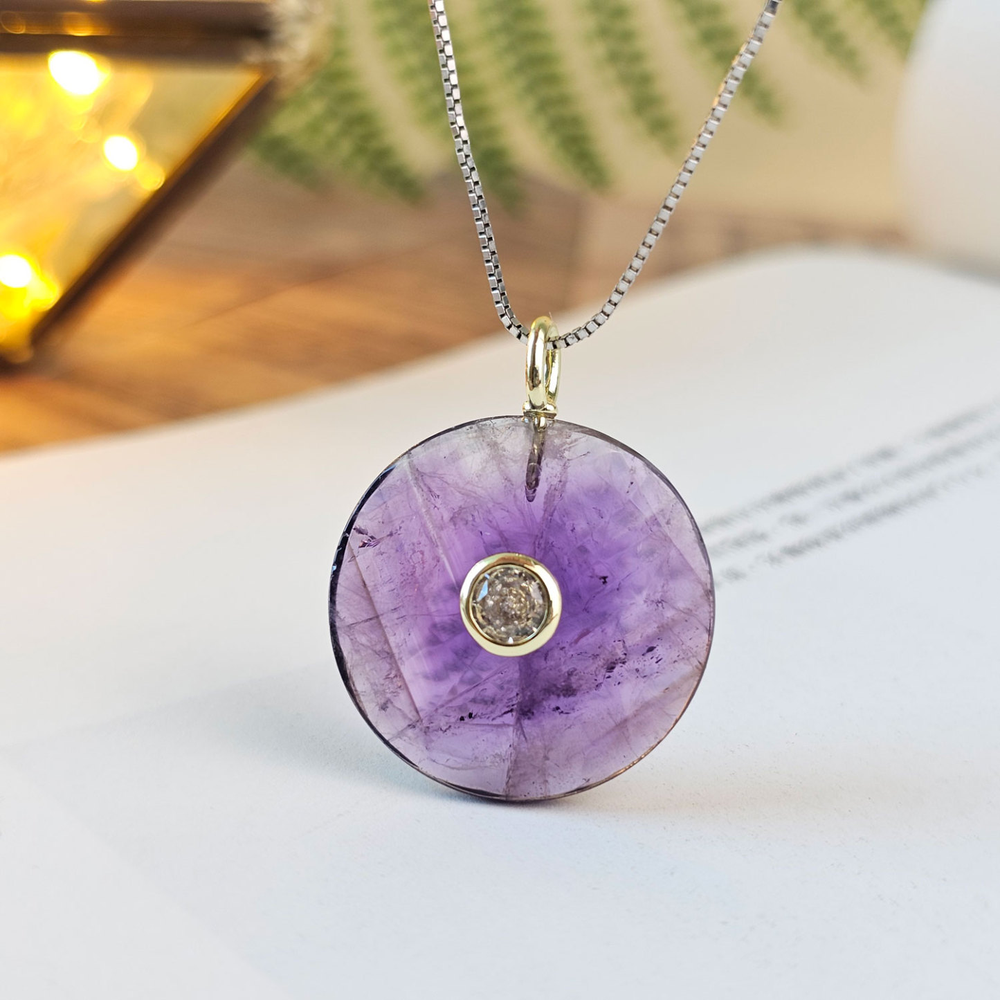 Mix Crystal Peace Buckle Pendant