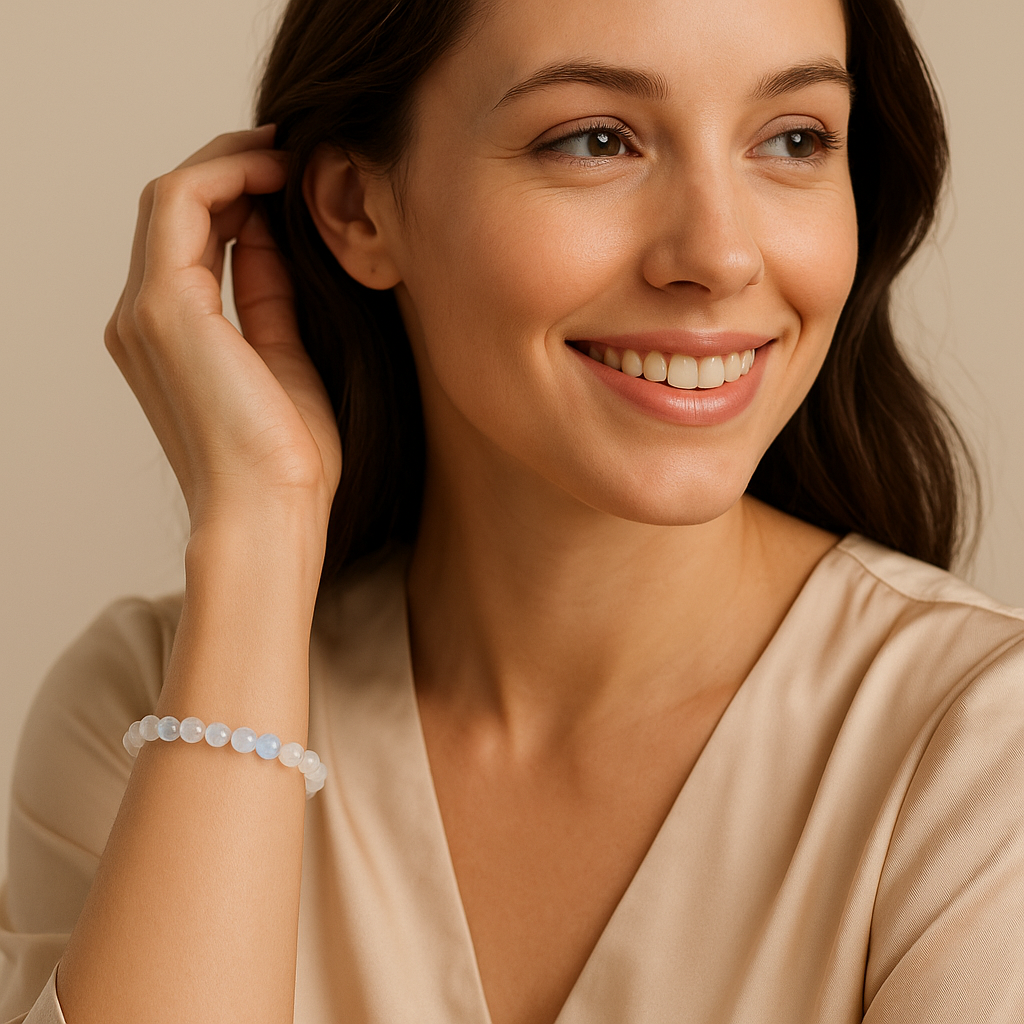 High Grade Blue Shine Moonstone Bracelet