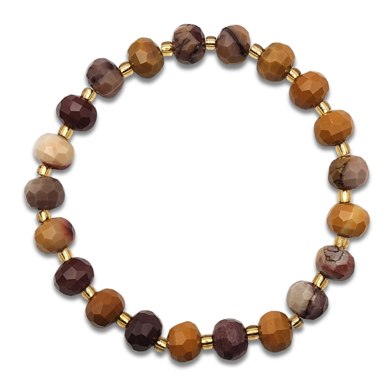 Mookaite Stacked Cutting Bracelet