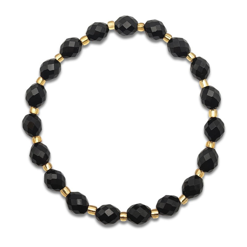 Black Onyx Rice Shape Bracelet