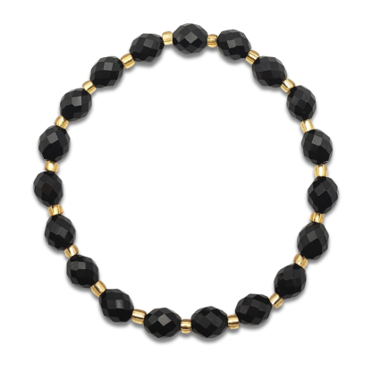 Black Onyx Rice Shape Bracelet