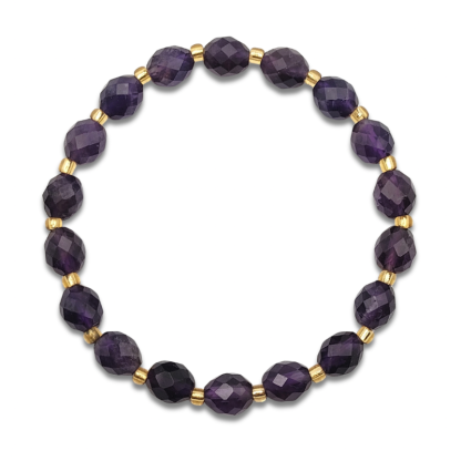 Amethyst Rice Shape Bracelet