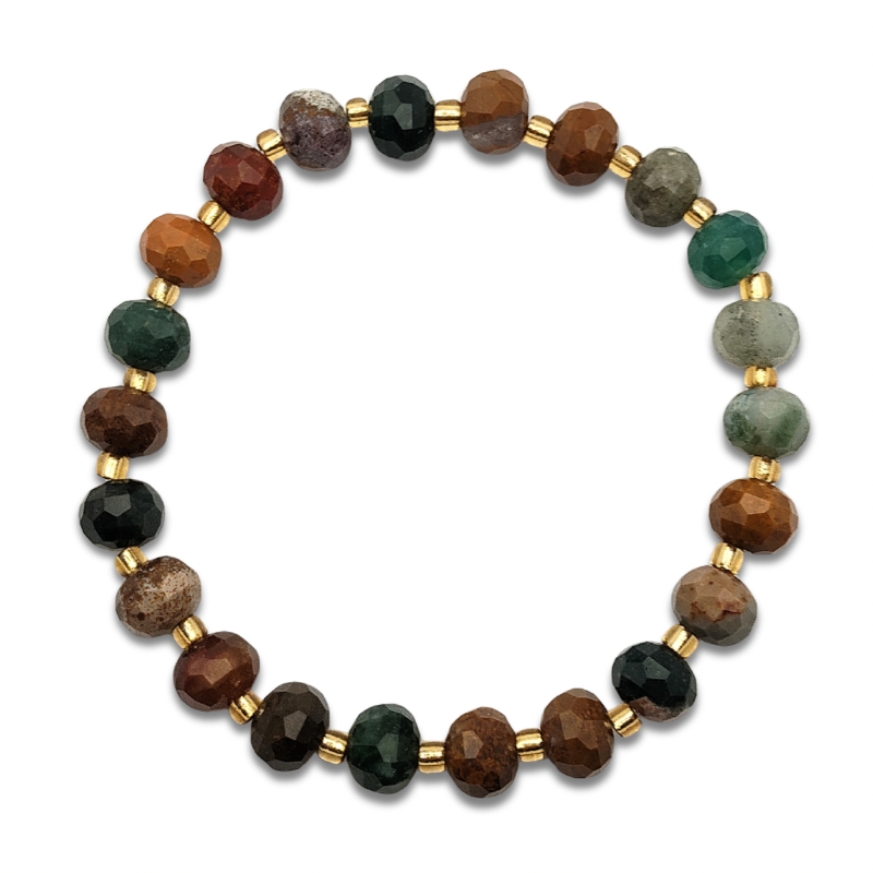Ocean Jasper Stacked Cutting Bracelet