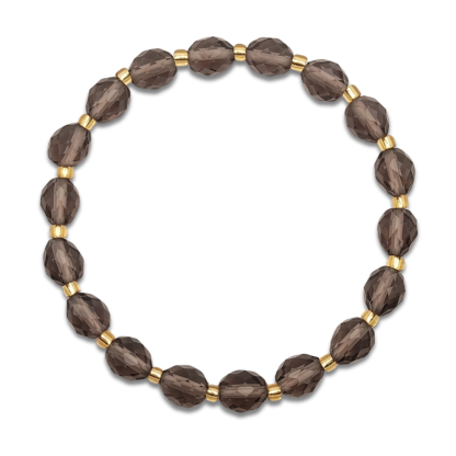 Iced Obsidian Rice Shape Bracelet