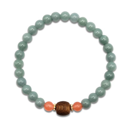 Guatemalan Jade With Agarwood  Design Bracelet