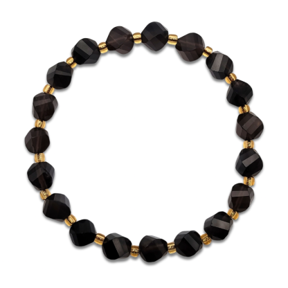 Iced Obsidian S Shape Bracelet