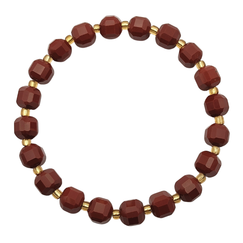 Red Jasper Cube Bracelet