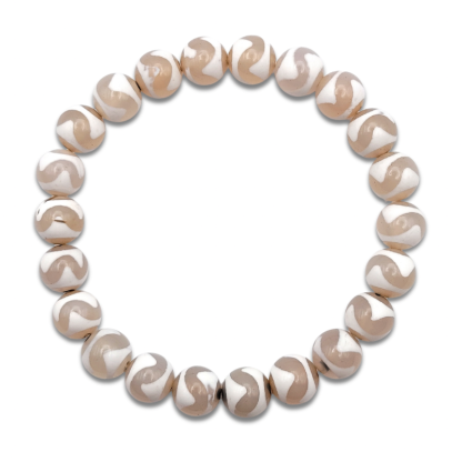 White Agate Tiger Tooth Bracelet