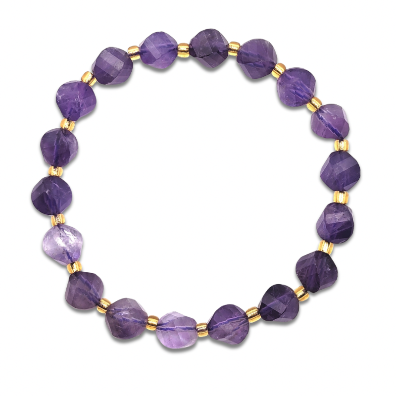 Amethyst S Shape Bracelet