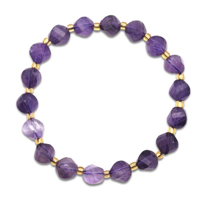 Amethyst S Shape Bracelet