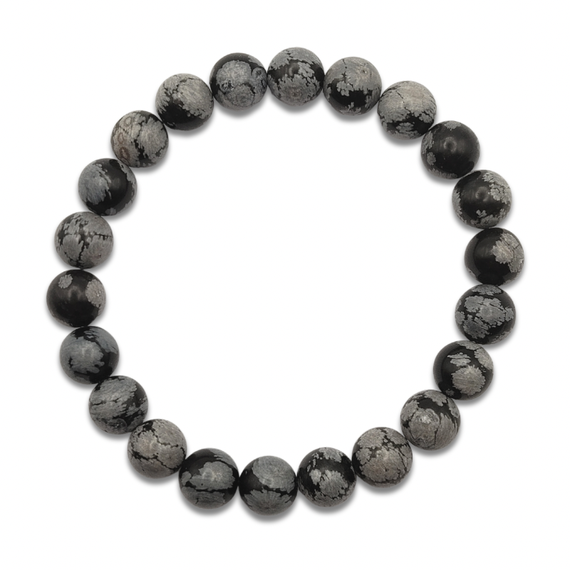 Snow Flake Obsidian Bracelet