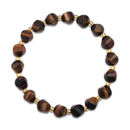 Yellow Tiger Eye S Shape Bracelet