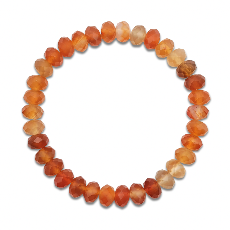 Orange Agate Stacked Cutting Bracelet