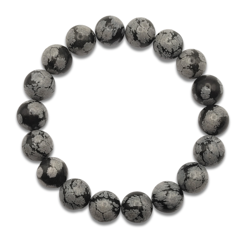 Snow Flake Obsidian Bracelet