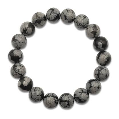Snow Flake Obsidian Bracelet